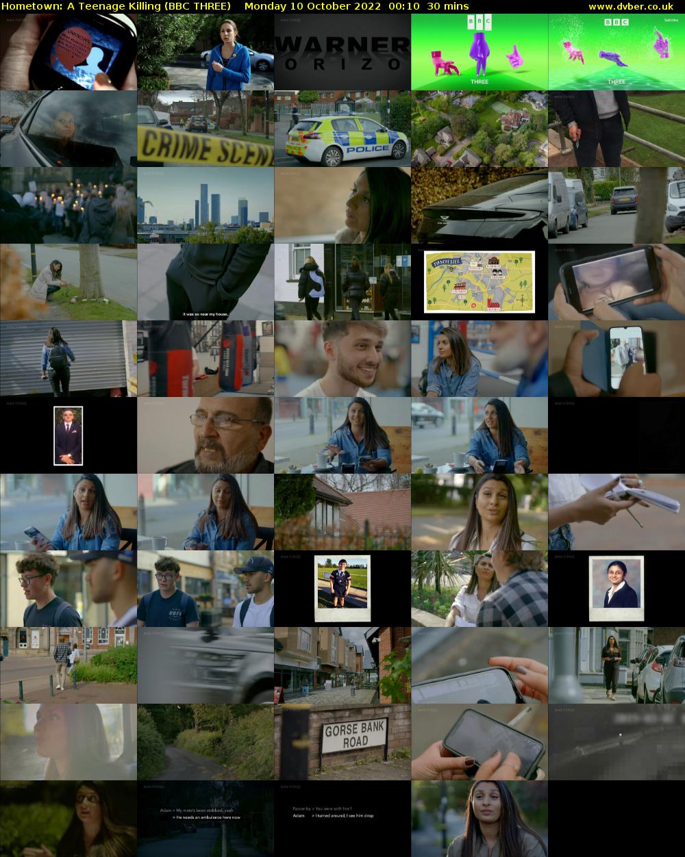 Hometown: A Teenage Killing (BBC THREE) Monday 10 October 2022 00:10 - 00:40