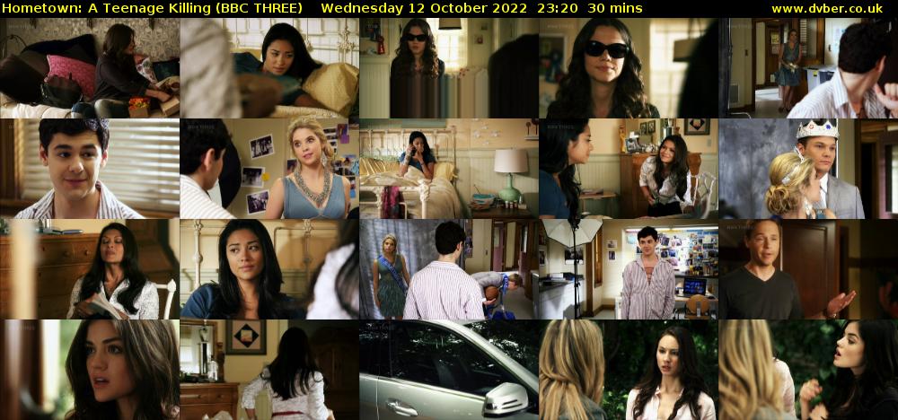 Hometown: A Teenage Killing (BBC THREE) Wednesday 12 October 2022 23:20 - 23:50