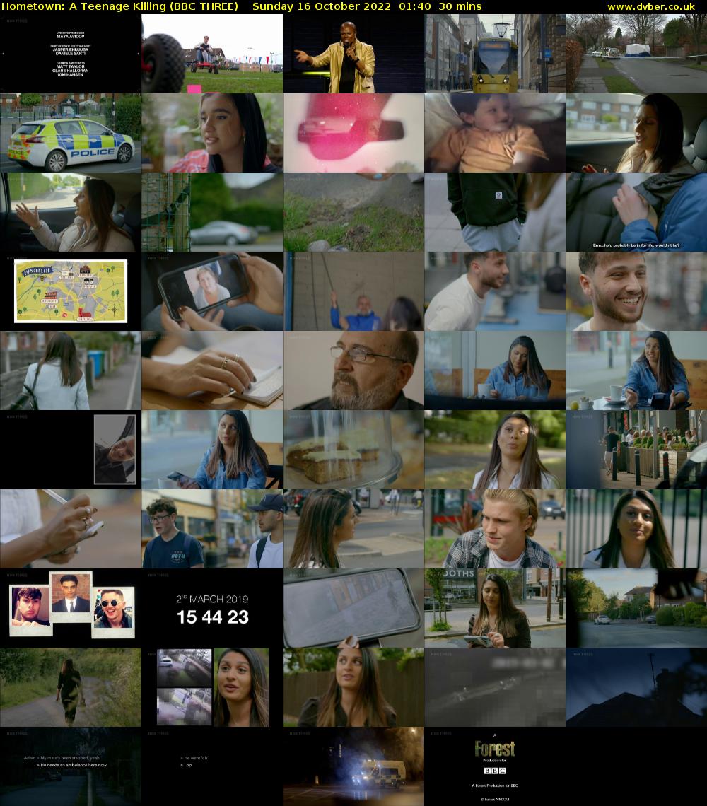 Hometown: A Teenage Killing (BBC THREE) Sunday 16 October 2022 01:40 - 02:10