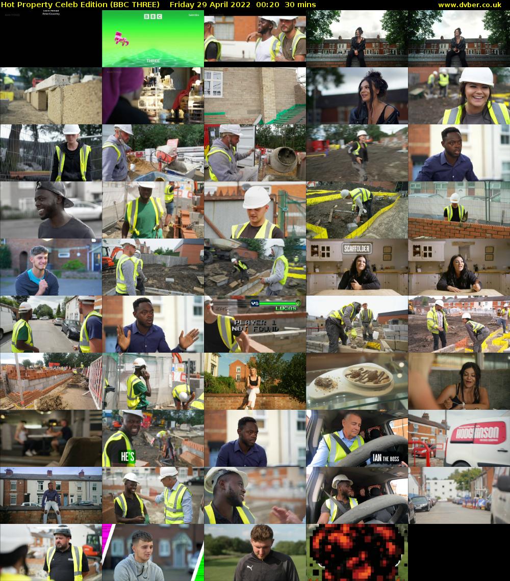 Hot Property Celeb Edition (BBC THREE) Friday 29 April 2022 00:20 - 00:50