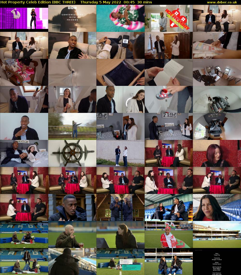 Hot Property Celeb Edition (BBC THREE) Thursday 5 May 2022 00:45 - 01:15