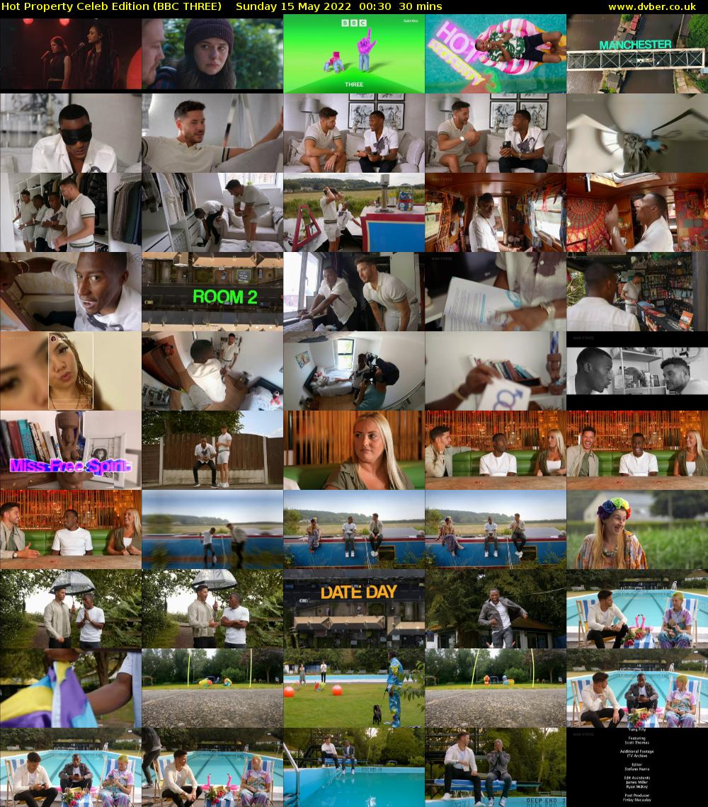 Hot Property Celeb Edition (BBC THREE) Sunday 15 May 2022 00:30 - 01:00