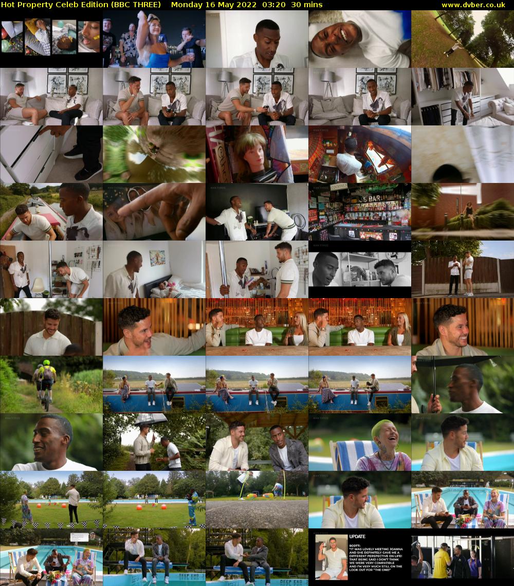 Hot Property Celeb Edition (BBC THREE) Monday 16 May 2022 03:20 - 03:50