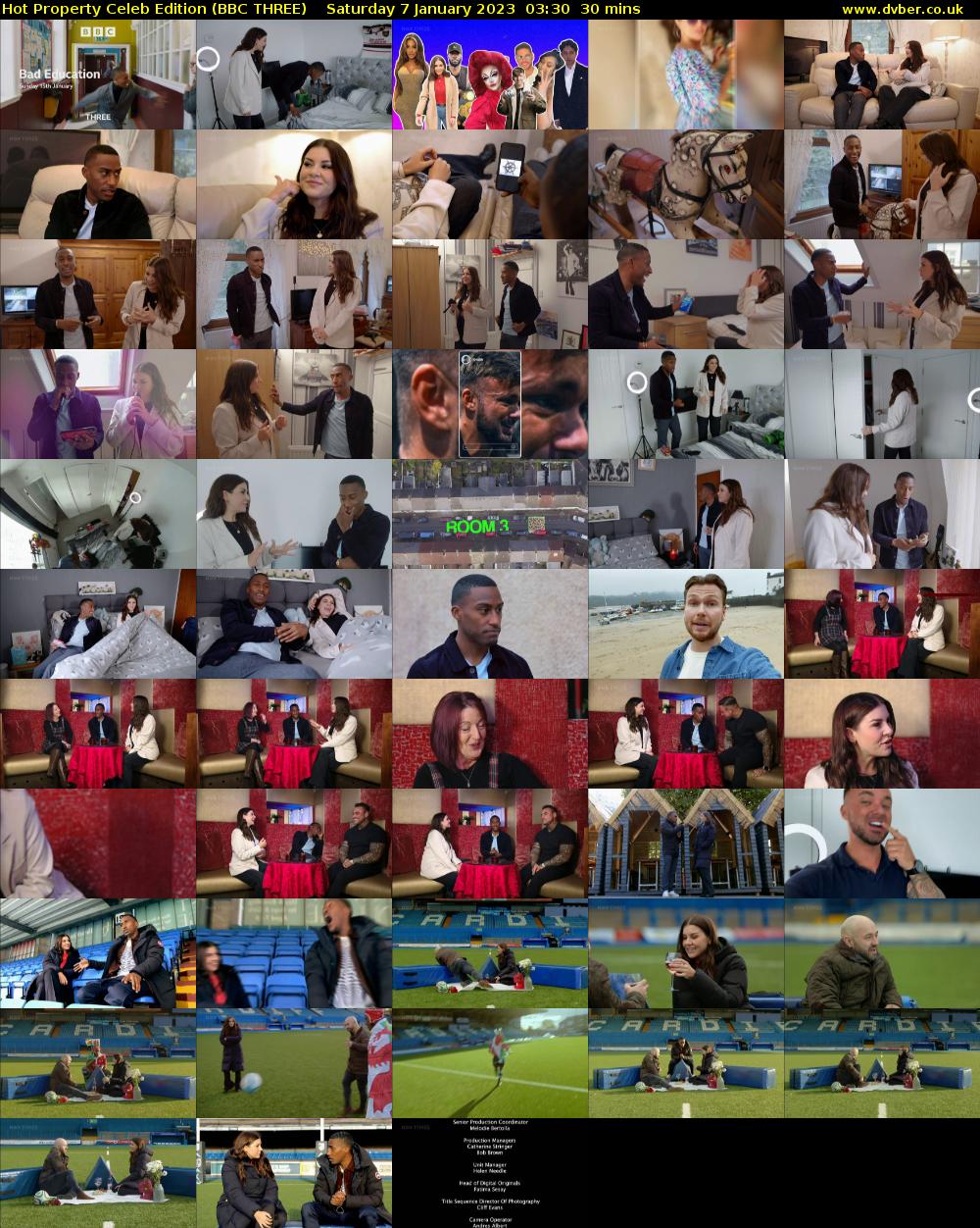 Hot Property Celeb Edition (BBC THREE) Saturday 7 January 2023 03:30 - 04:00