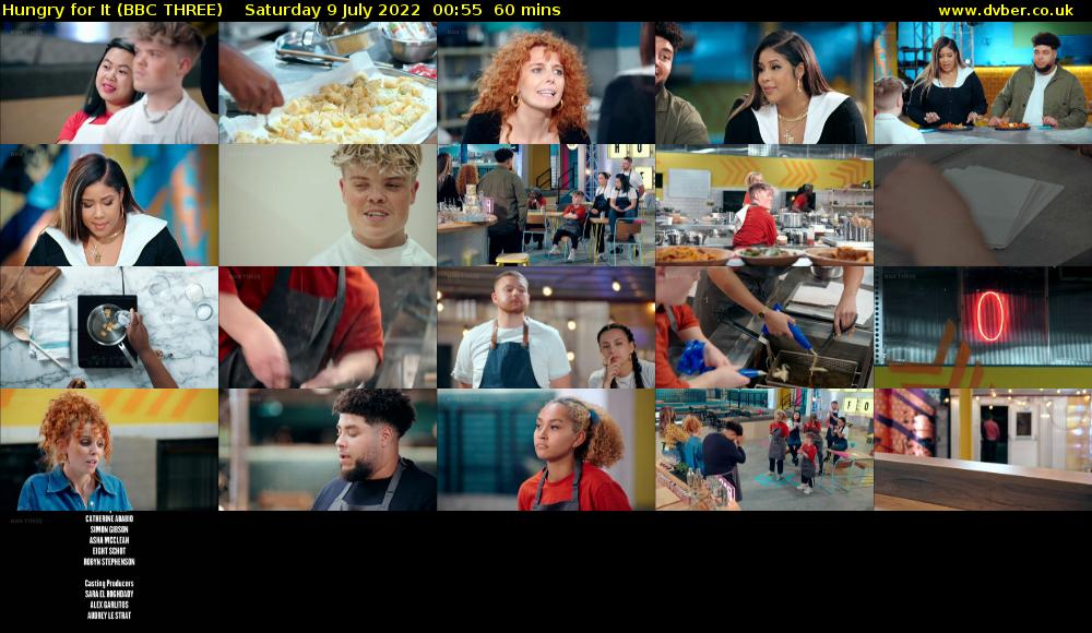 Hungry for It (BBC THREE) Saturday 9 July 2022 00:55 - 01:55