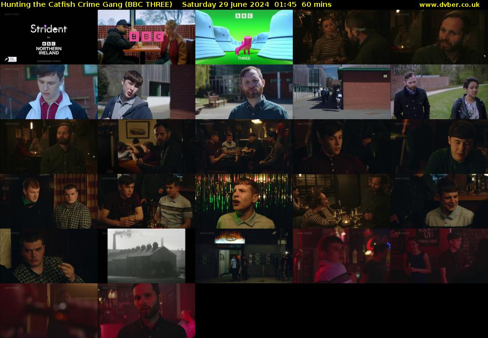 Hunting the Catfish Crime Gang (BBC THREE) Saturday 29 June 2024 01:45 - 02:45