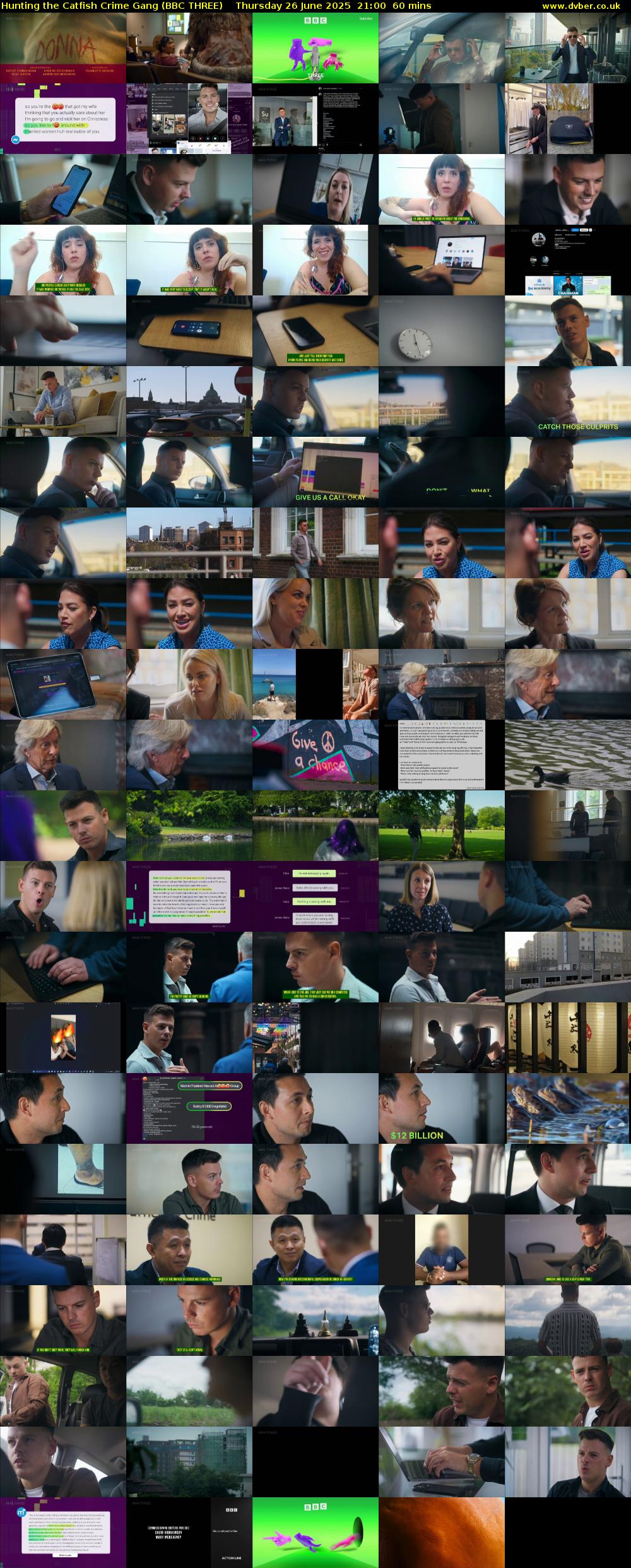 Hunting the Catfish Crime Gang (BBC THREE) Thursday 26 June 2025 21:00 - 22:00