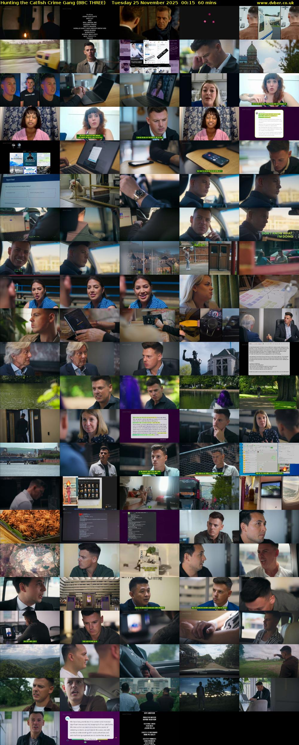 Hunting the Catfish Crime Gang (BBC THREE) Tuesday 25 November 2025 00:15 - 01:15