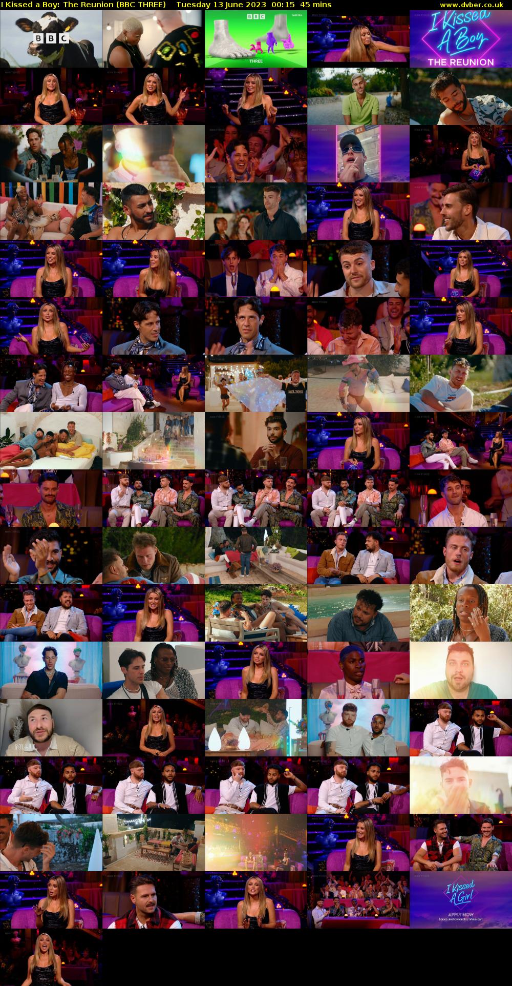 I Kissed a Boy: The Reunion (BBC THREE) Tuesday 13 June 2023 00:15 - 01:00