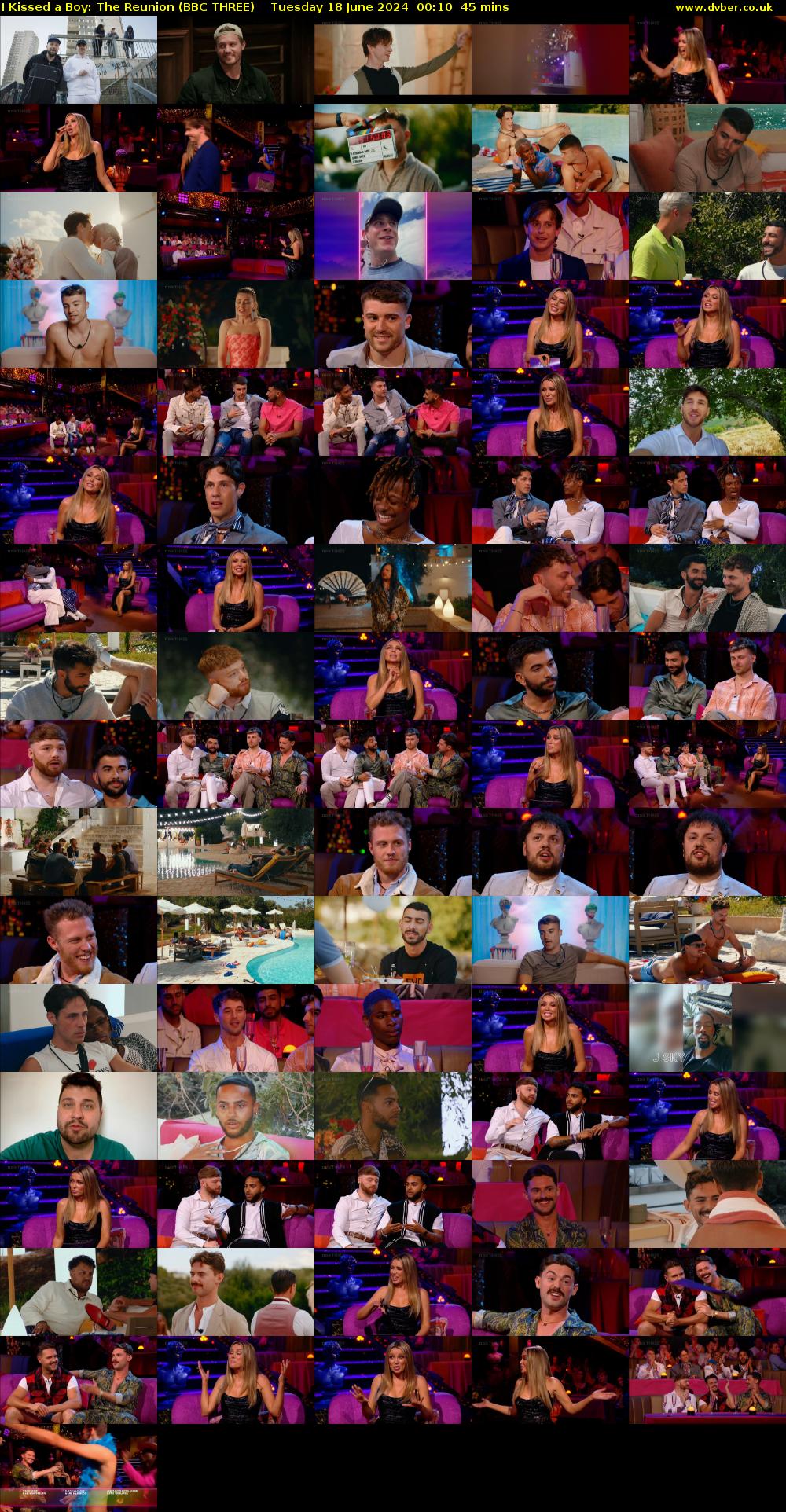 I Kissed a Boy: The Reunion (BBC THREE) Tuesday 18 June 2024 00:10 - 00:55