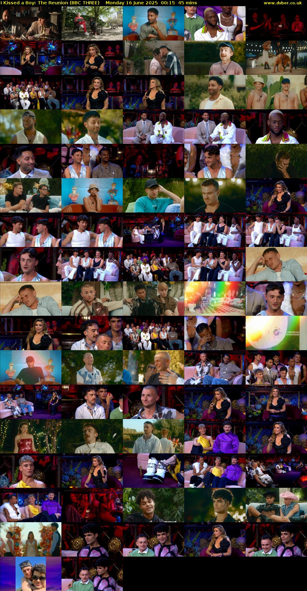 I Kissed a Boy: The Reunion (BBC THREE) Monday 16 June 2025 00:15 - 01:00