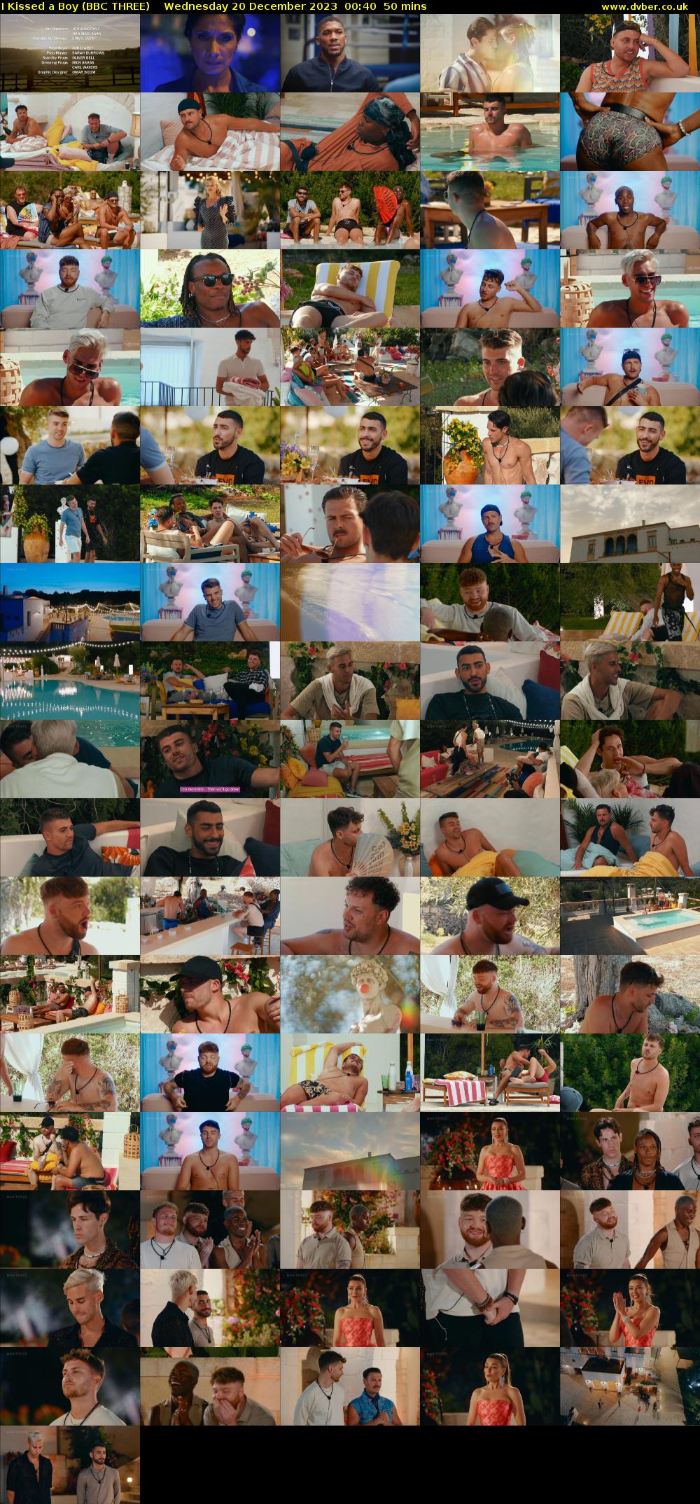 I Kissed a Boy (BBC THREE) Wednesday 20 December 2023 00:40 - 01:30