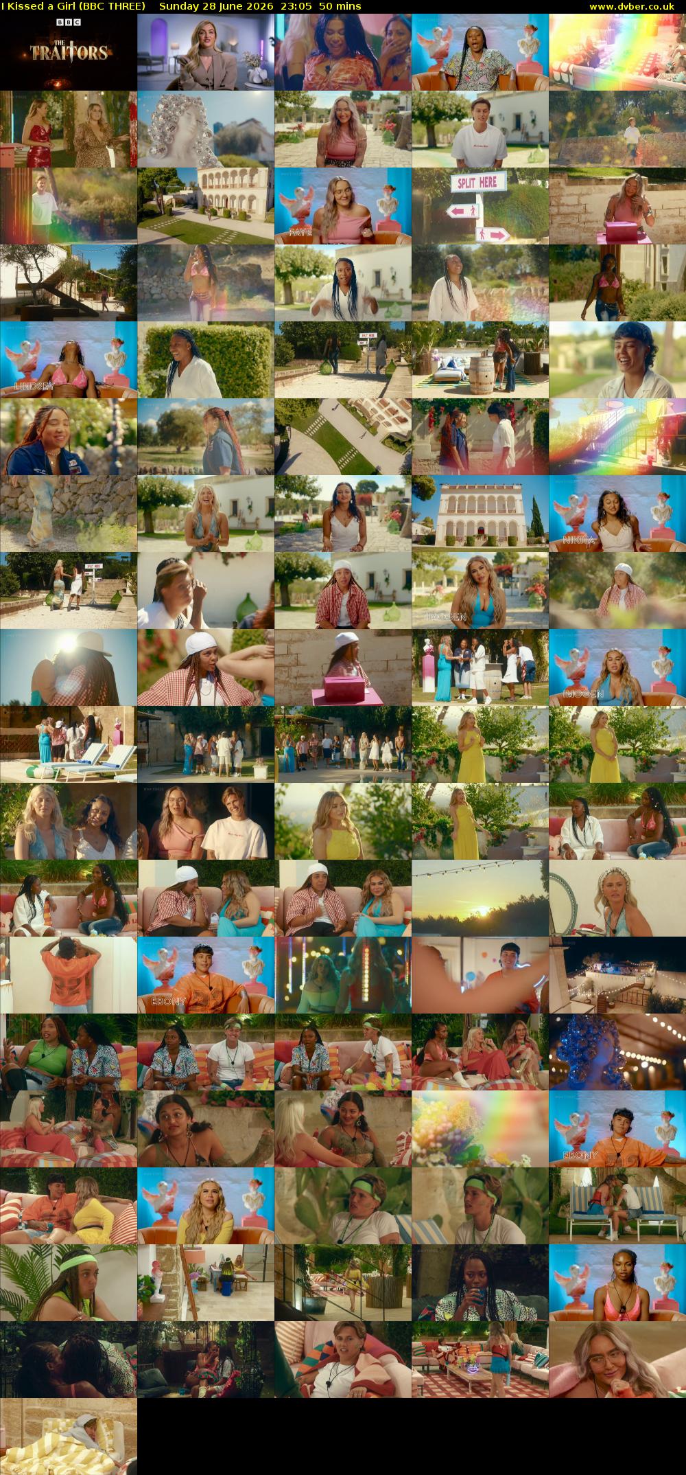I Kissed a Girl (BBC THREE) Sunday 28 June 2026 23:05 - 23:55