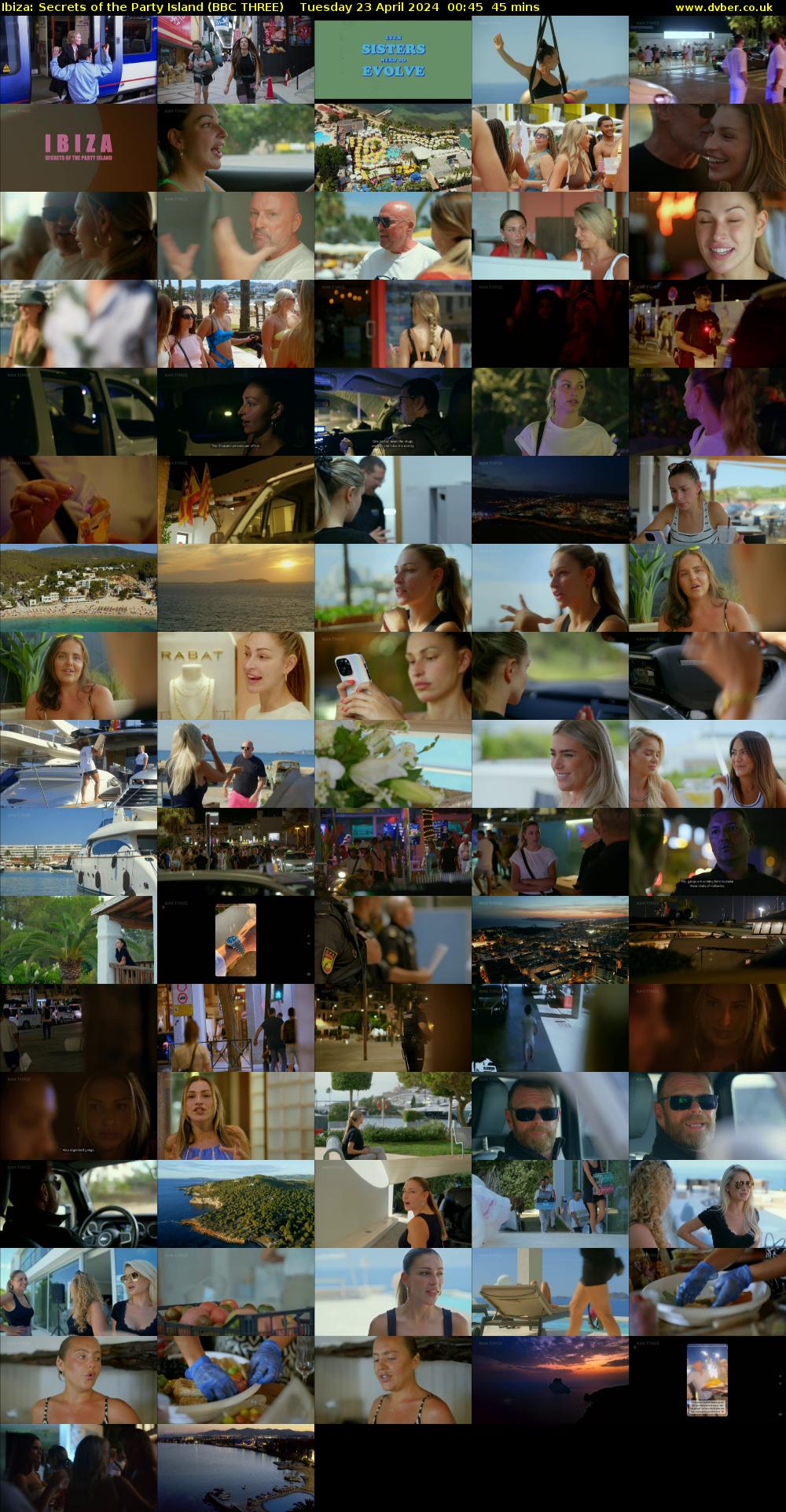 Ibiza: Secrets of the Party Island (BBC THREE) Tuesday 23 April 2024 00:45 - 01:30