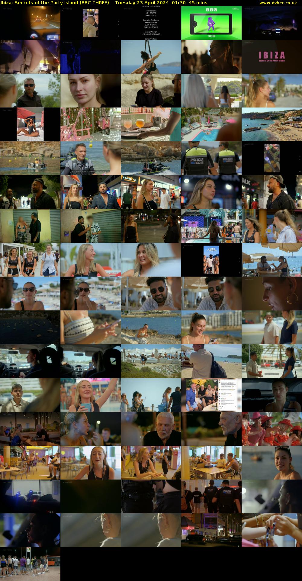 Ibiza: Secrets of the Party Island (BBC THREE) Tuesday 23 April 2024 01:30 - 02:15
