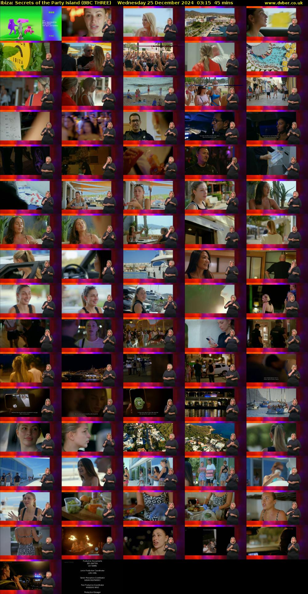 Ibiza: Secrets of the Party Island (BBC THREE) Wednesday 25 December 2024 03:15 - 04:00