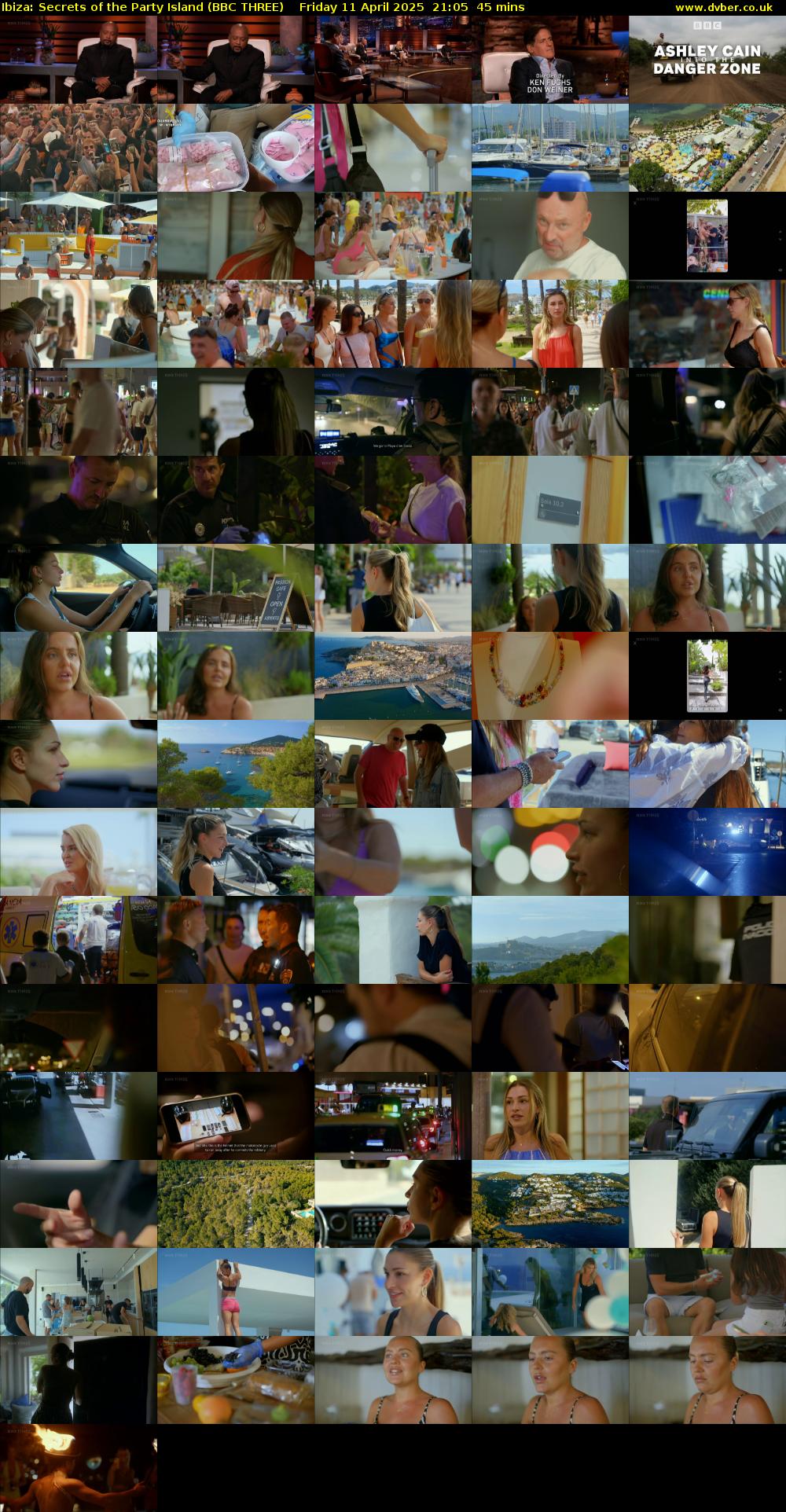 Ibiza: Secrets of the Party Island (BBC THREE) Friday 11 April 2025 21:05 - 21:50