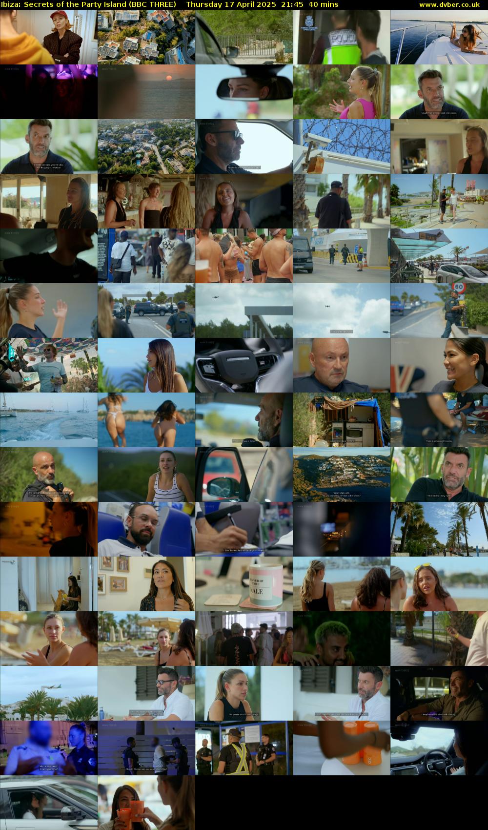 Ibiza: Secrets of the Party Island (BBC THREE) Thursday 17 April 2025 21:45 - 22:25