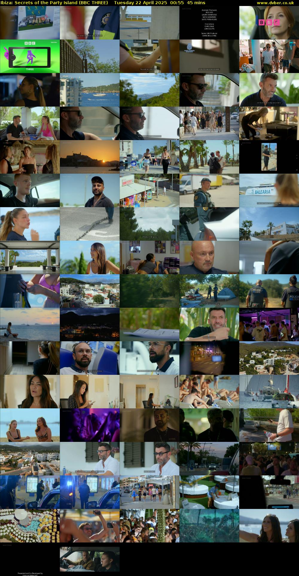Ibiza: Secrets of the Party Island (BBC THREE) Tuesday 22 April 2025 00:55 - 01:40