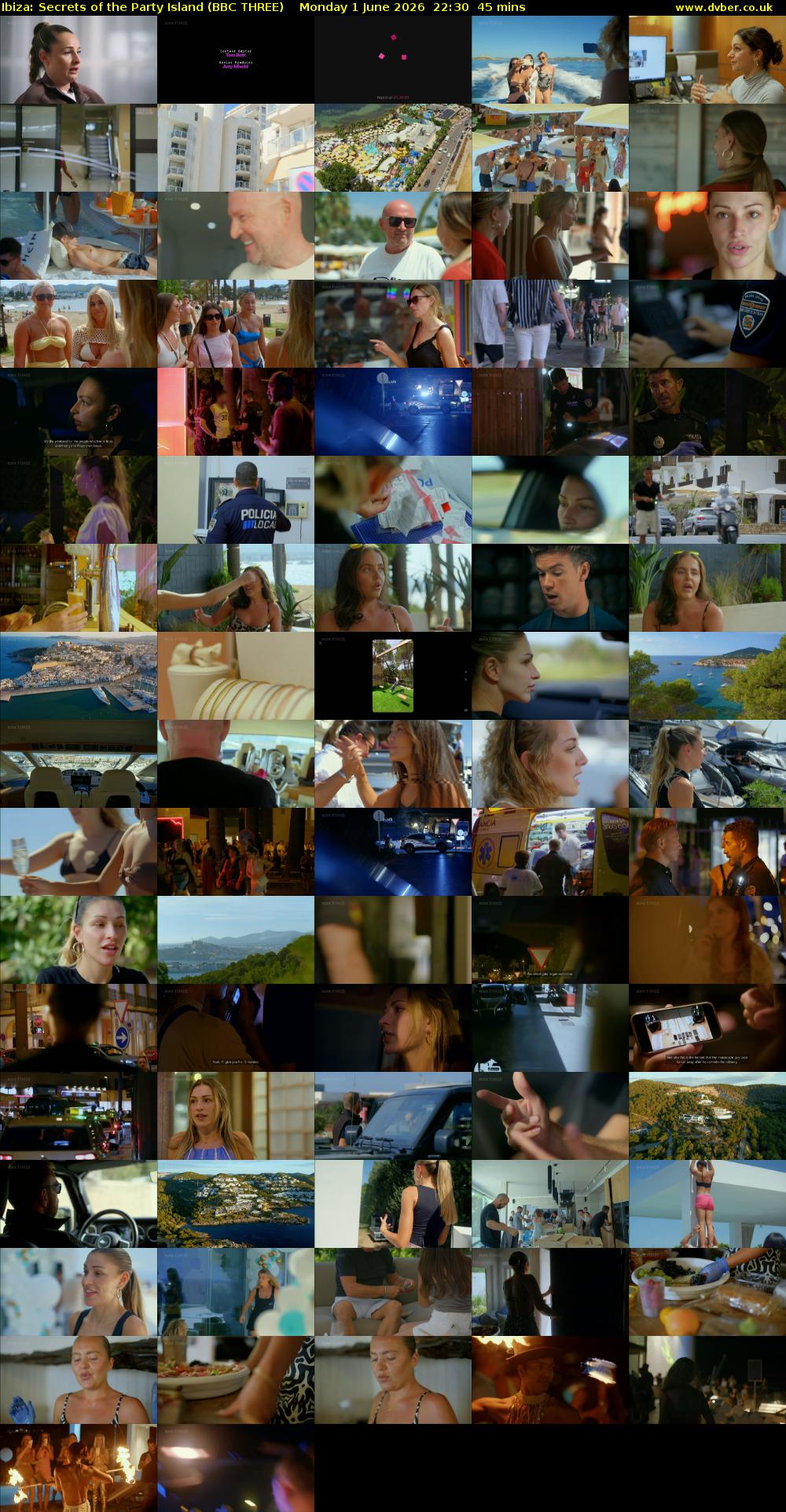 Ibiza: Secrets of the Party Island (BBC THREE) Monday 1 June 2026 22:30 - 23:15