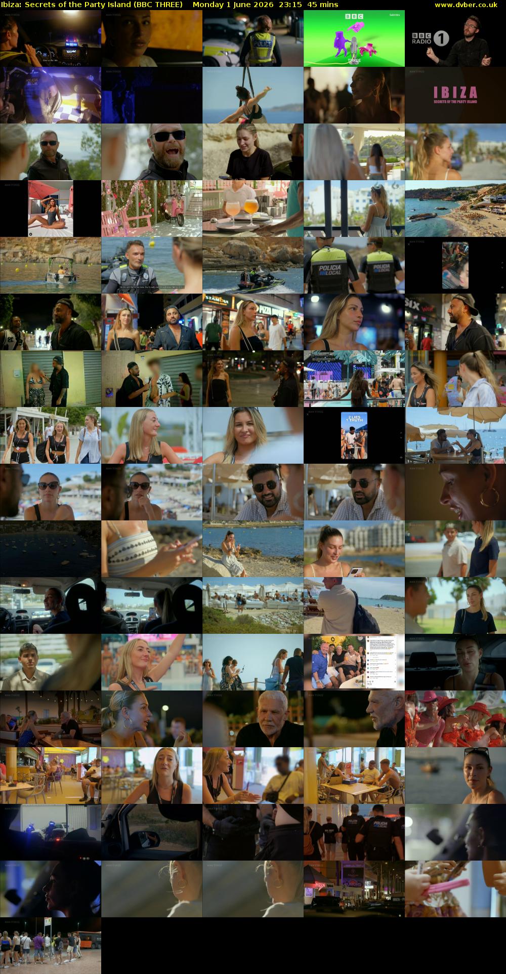Ibiza: Secrets of the Party Island (BBC THREE) Monday 1 June 2026 23:15 - 00:00