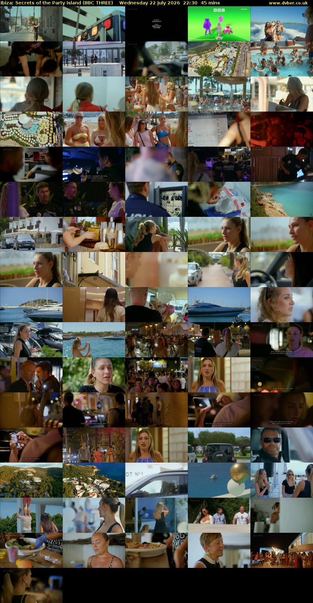 Ibiza: Secrets of the Party Island (BBC THREE) Wednesday 22 July 2026 22:30 - 23:15