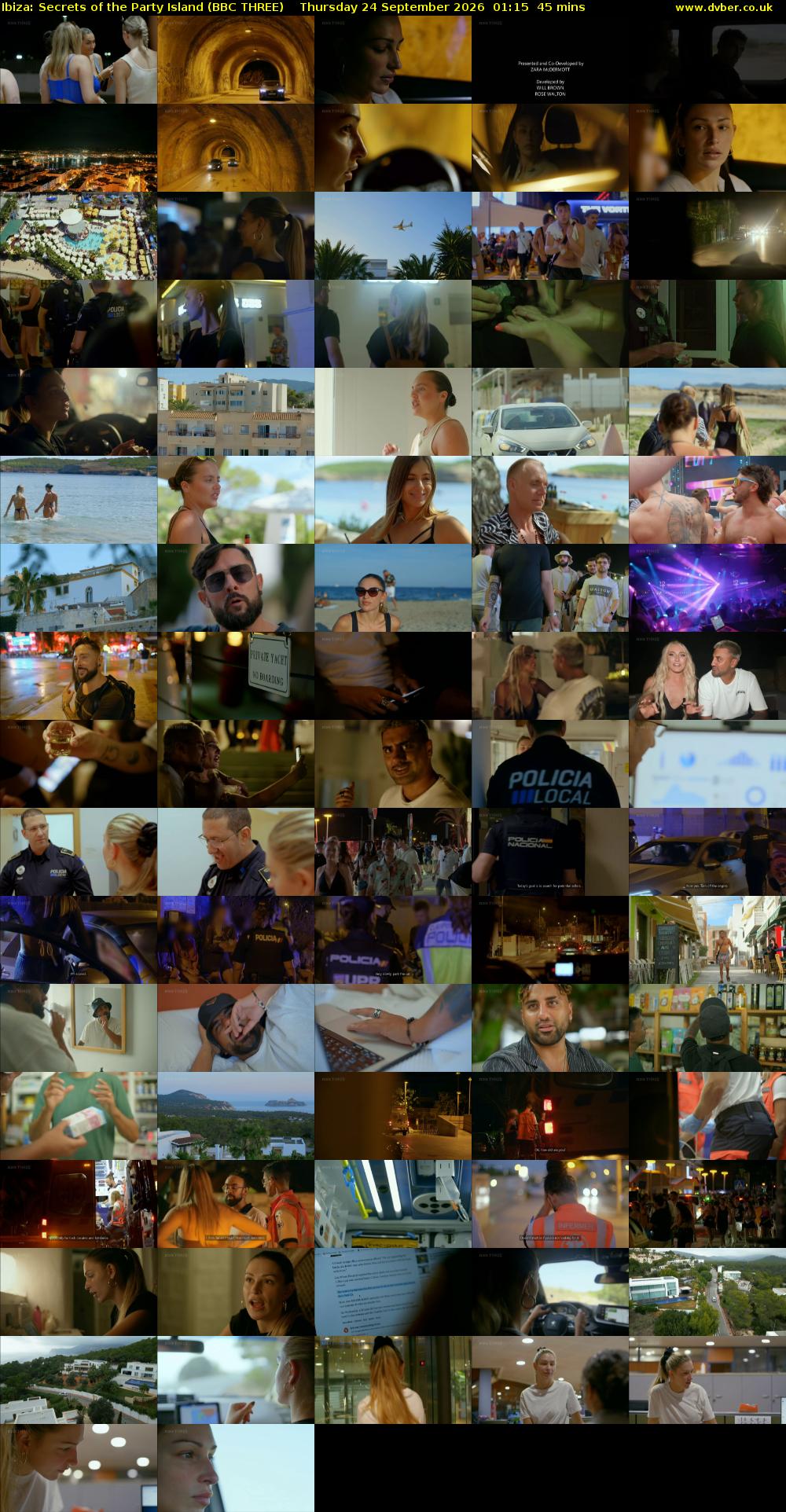 Ibiza: Secrets of the Party Island (BBC THREE) Thursday 24 September 2026 01:15 - 02:00