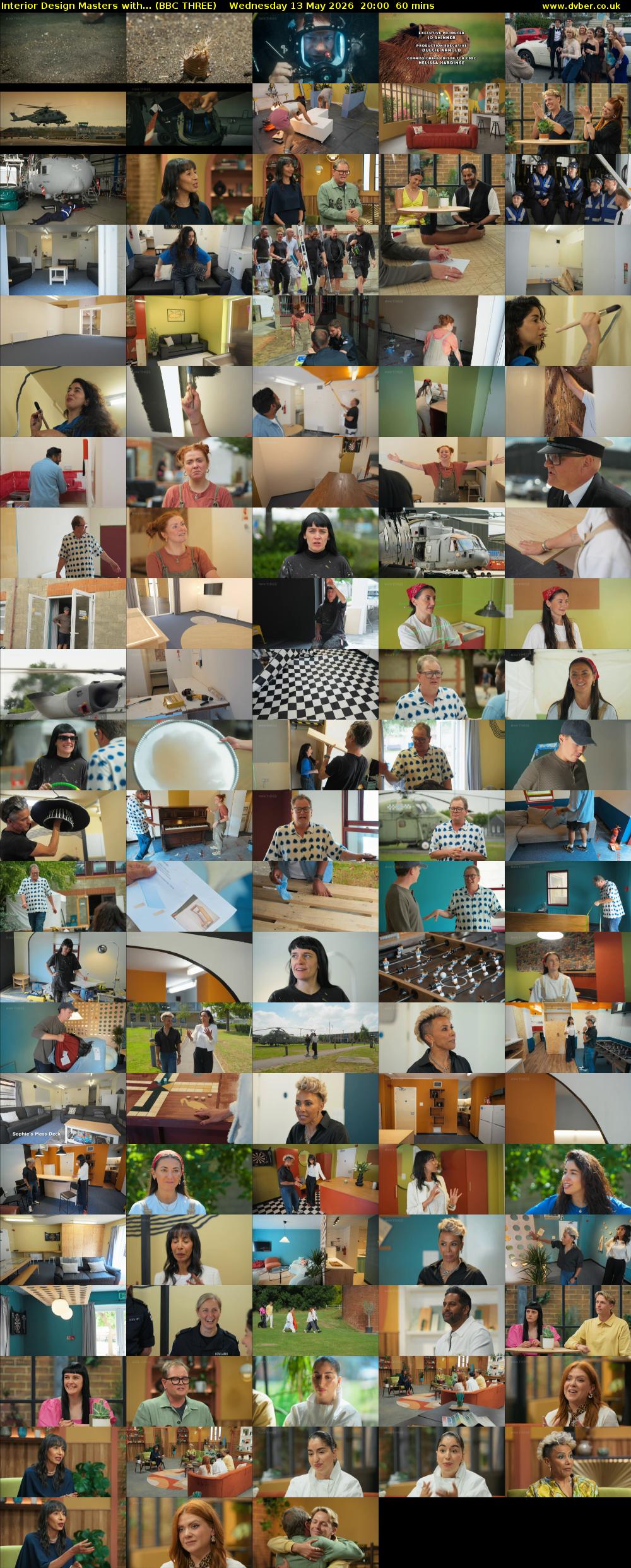 Interior Design Masters with... (BBC THREE) Wednesday 13 May 2026 20:00 - 21:00