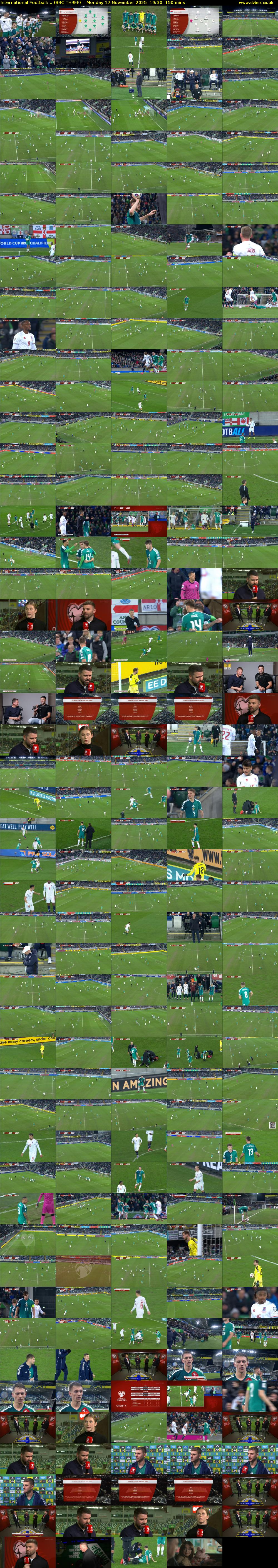 International Football:... (BBC THREE) Monday 17 November 2025 19:30 - 22:00
