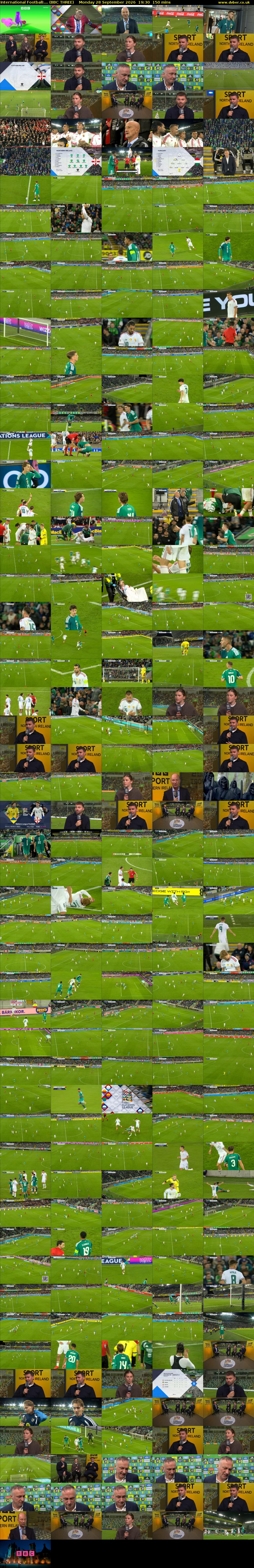 International Football:... (BBC THREE) Monday 28 September 2026 19:30 - 22:00