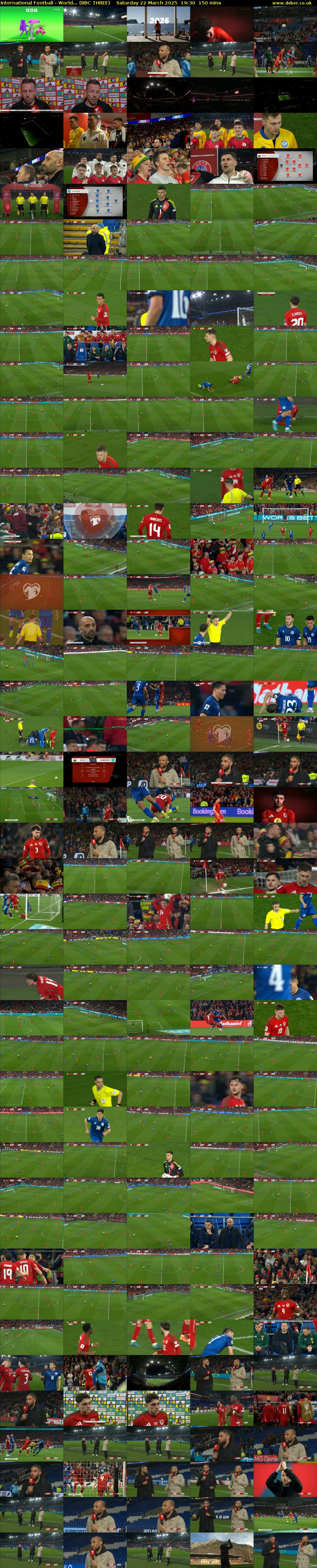International Football - World... (BBC THREE) Saturday 22 March 2025 19:30 - 22:00