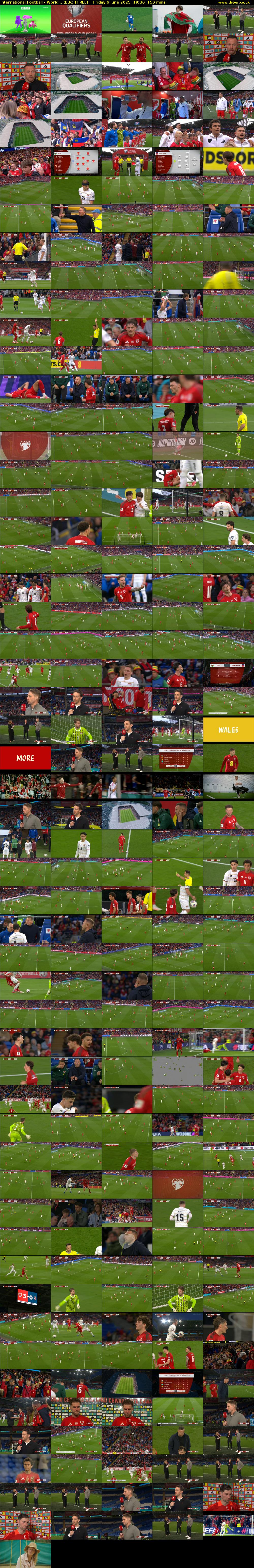 International Football - World... (BBC THREE) Friday 6 June 2025 19:30 - 22:00