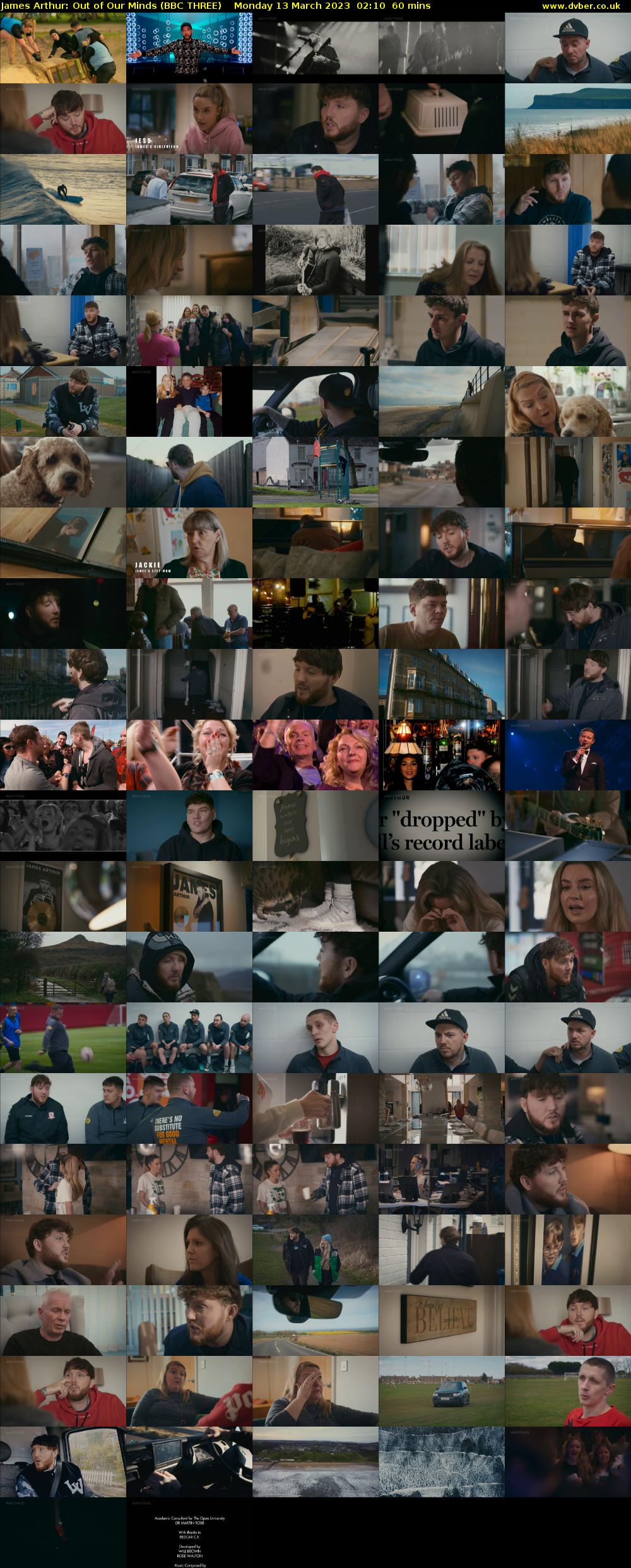 James Arthur: Out of Our Minds (BBC THREE) Monday 13 March 2023 02:10 - 03:10