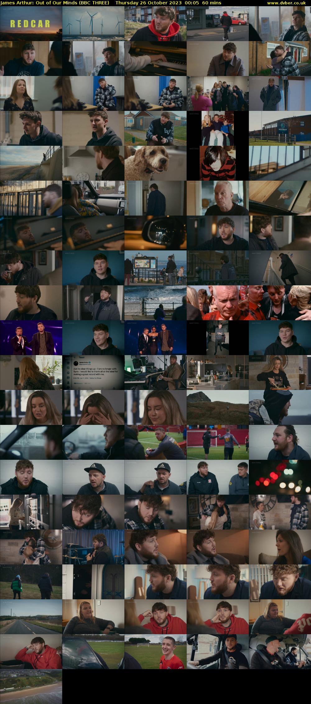 James Arthur: Out of Our Minds (BBC THREE) Thursday 26 October 2023 00:05 - 01:05