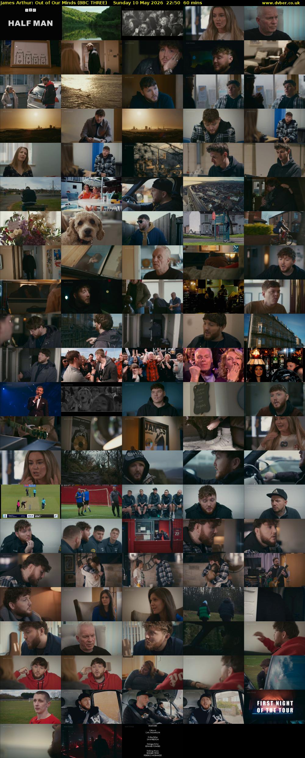 James Arthur: Out of Our Minds (BBC THREE) Sunday 10 May 2026 22:50 - 23:50