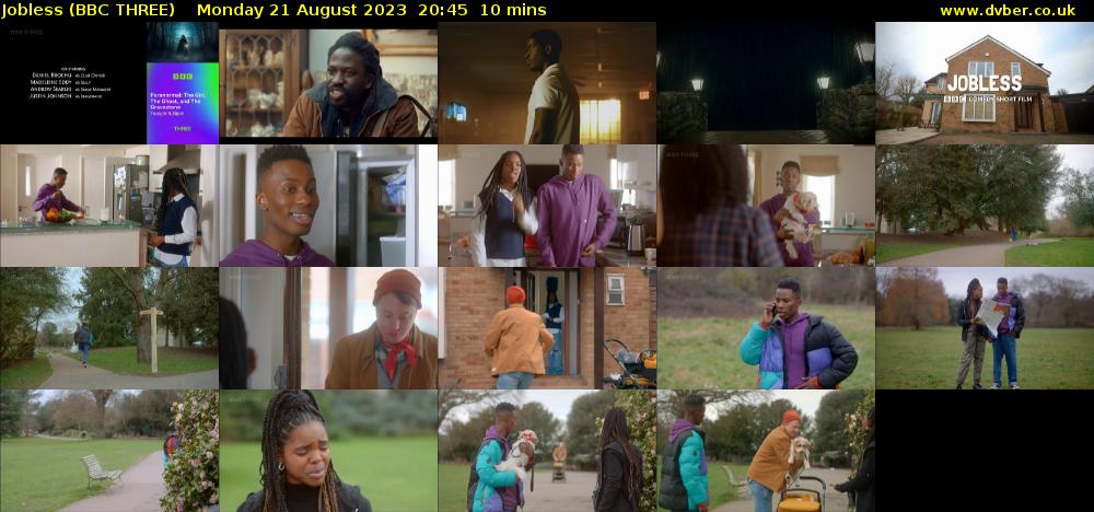 Jobless (BBC THREE) Monday 21 August 2023 20:45 - 20:55