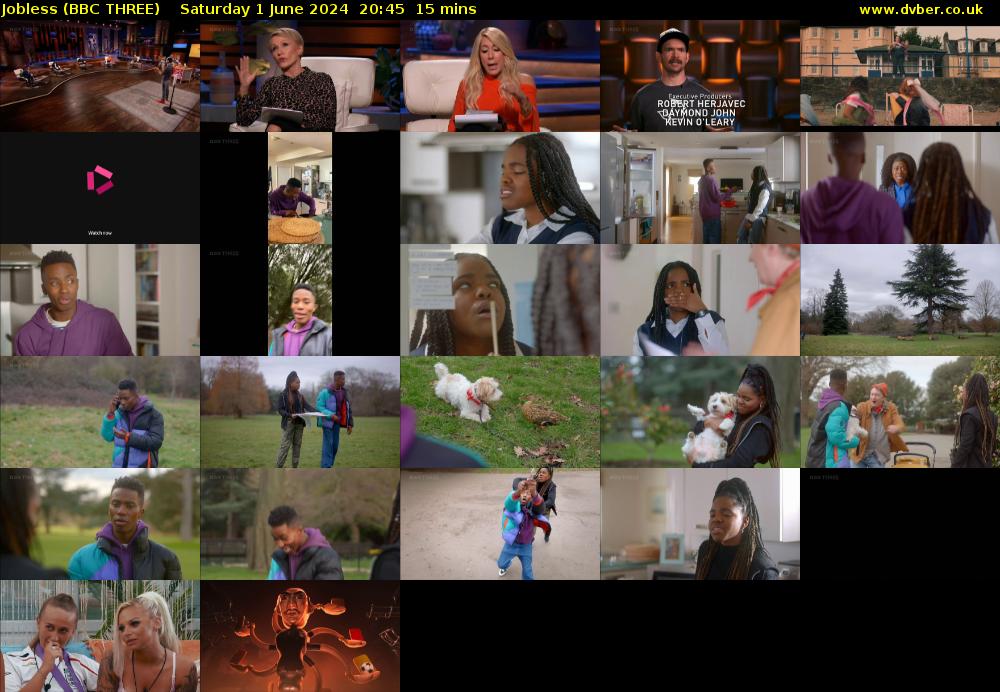 Jobless (BBC THREE) Saturday 1 June 2024 20:45 - 21:00