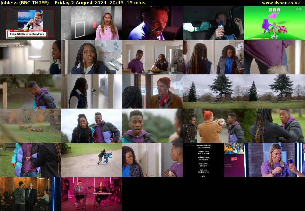 Jobless (BBC THREE) Friday 2 August 2024 20:45 - 21:00
