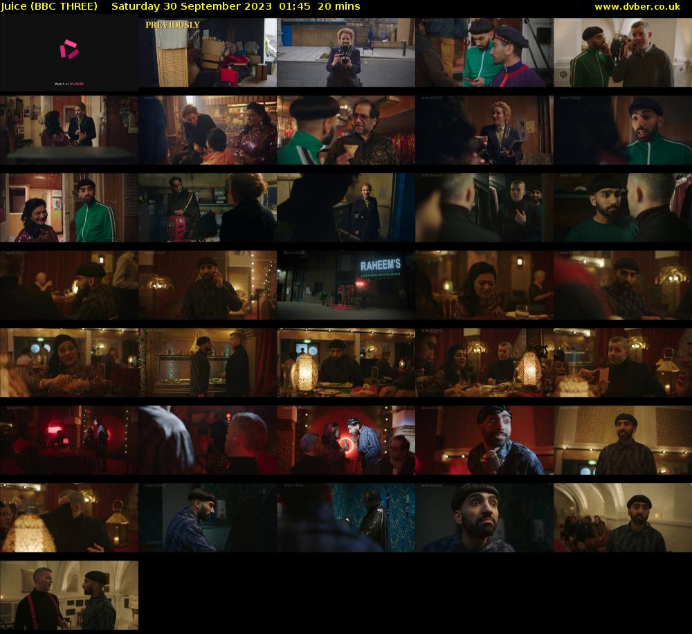 Juice (BBC THREE) Saturday 30 September 2023 01:45 - 02:05