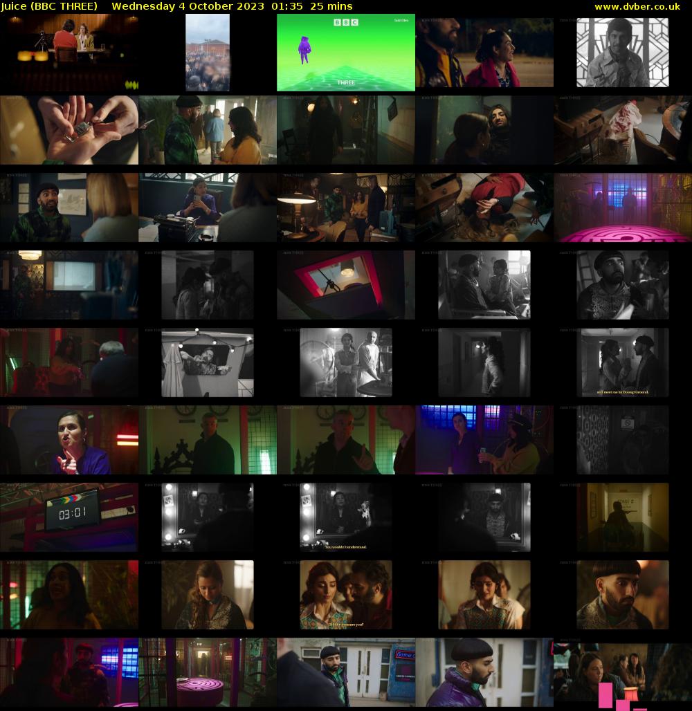 Juice (BBC THREE) Wednesday 4 October 2023 01:35 - 02:00