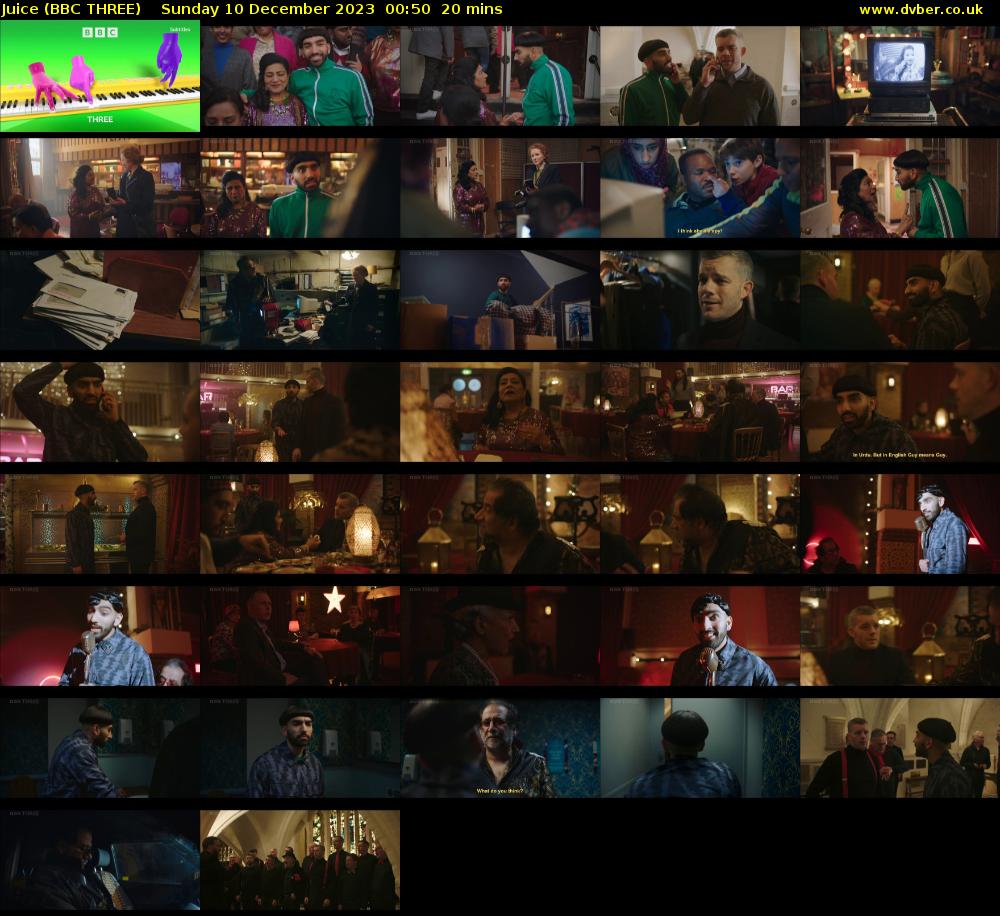 Juice (BBC THREE) Sunday 10 December 2023 00:50 - 01:10