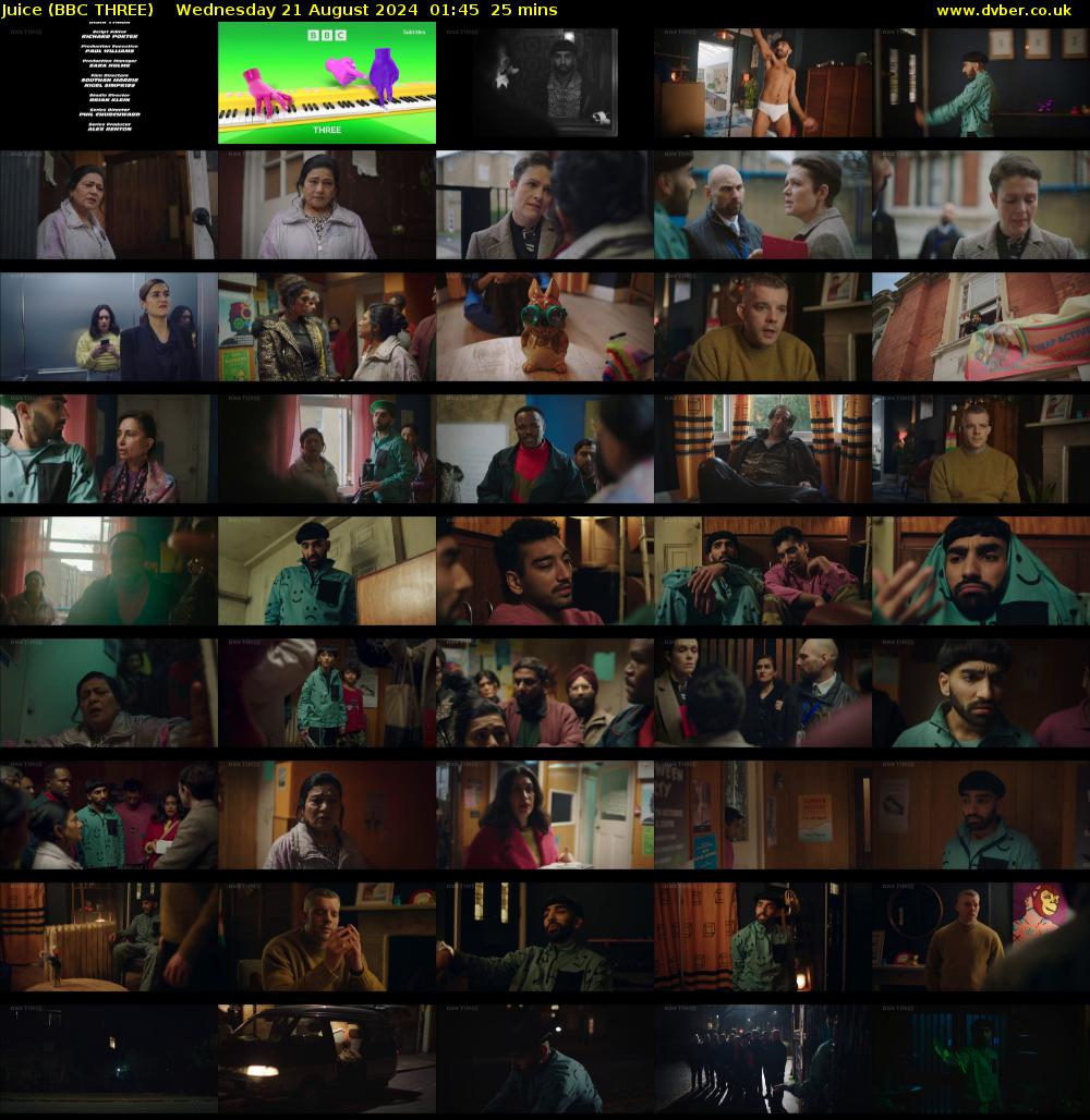 Juice (BBC THREE) Wednesday 21 August 2024 01:45 - 02:10