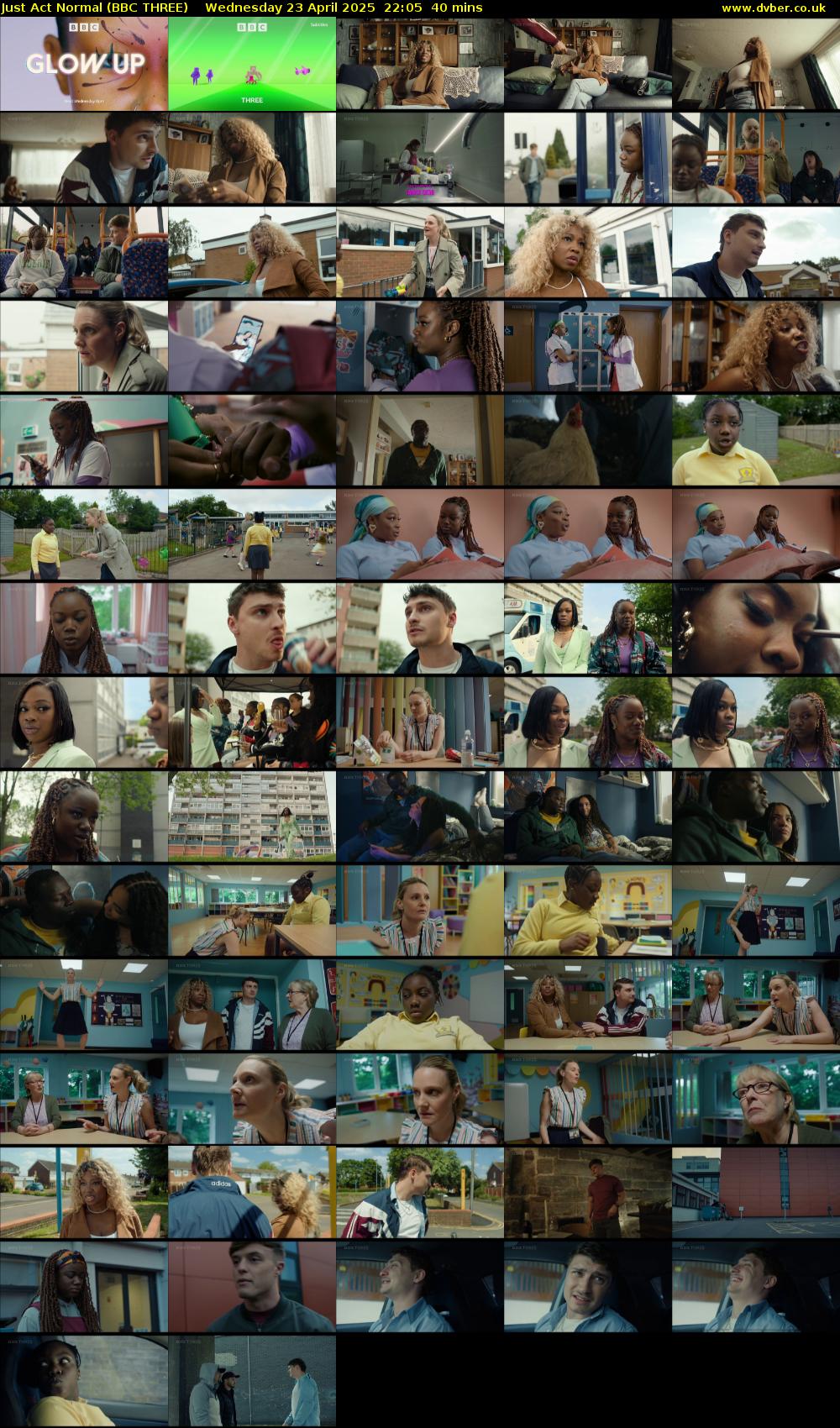 Just Act Normal (BBC THREE) Wednesday 23 April 2025 22:05 - 22:45