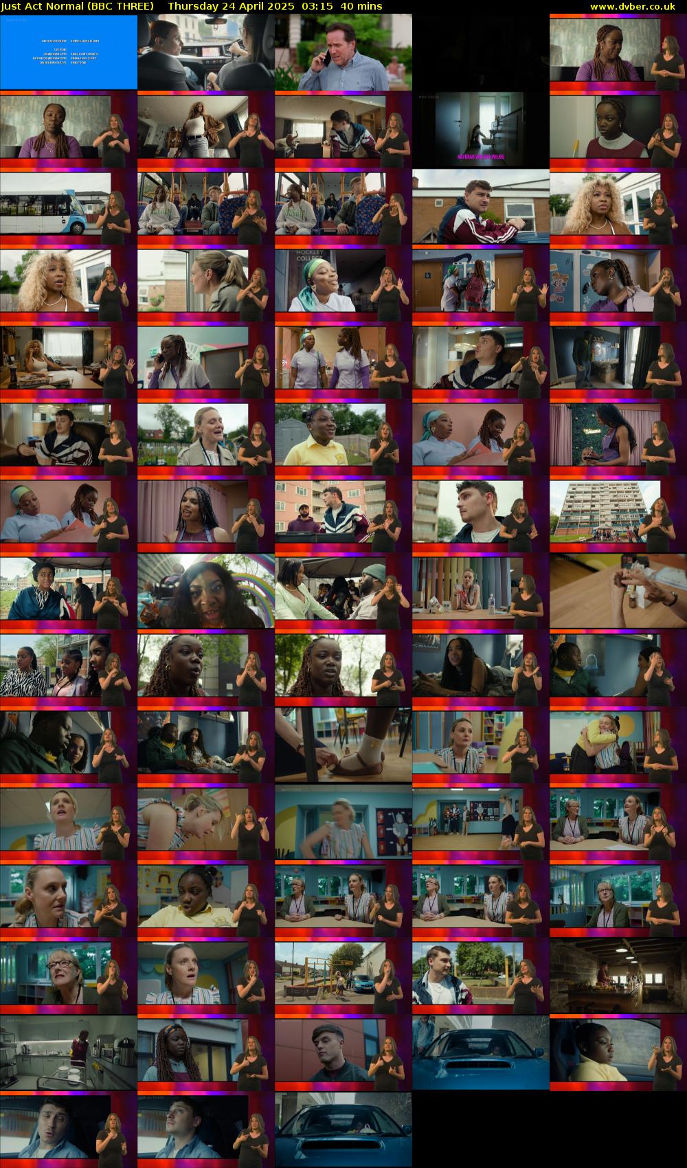 Just Act Normal (BBC THREE) Thursday 24 April 2025 03:15 - 03:55