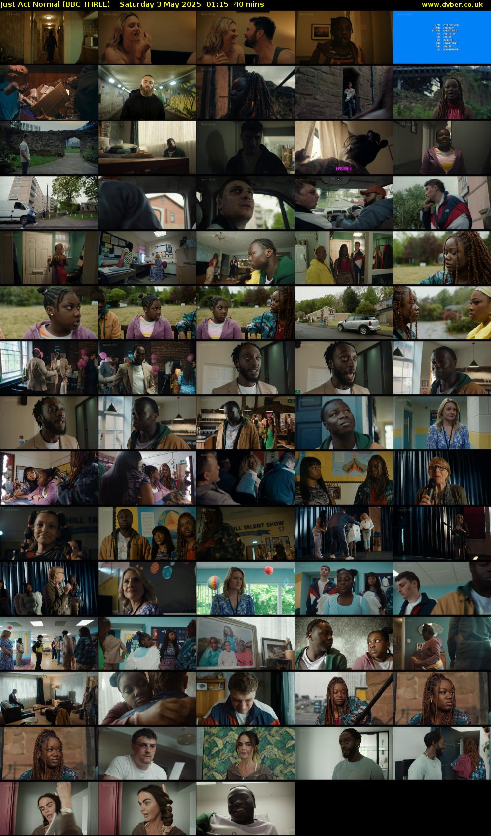 Just Act Normal (BBC THREE) Saturday 3 May 2025 01:15 - 01:55
