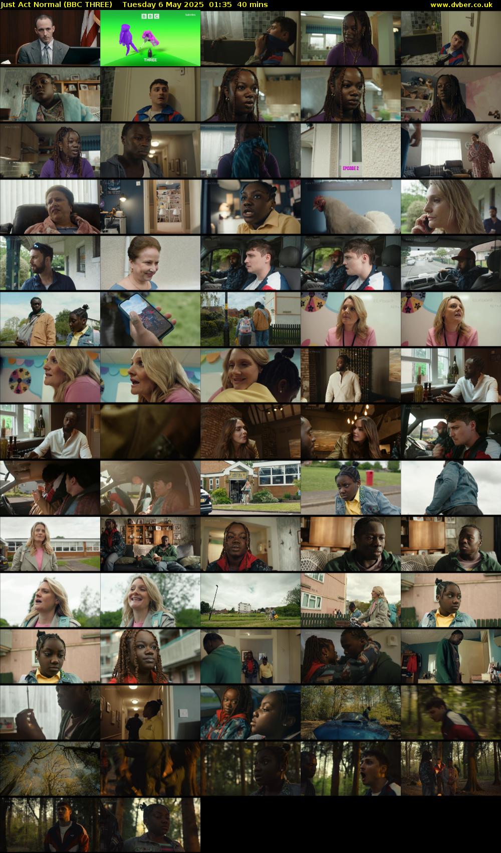 Just Act Normal (BBC THREE) Tuesday 6 May 2025 01:35 - 02:15
