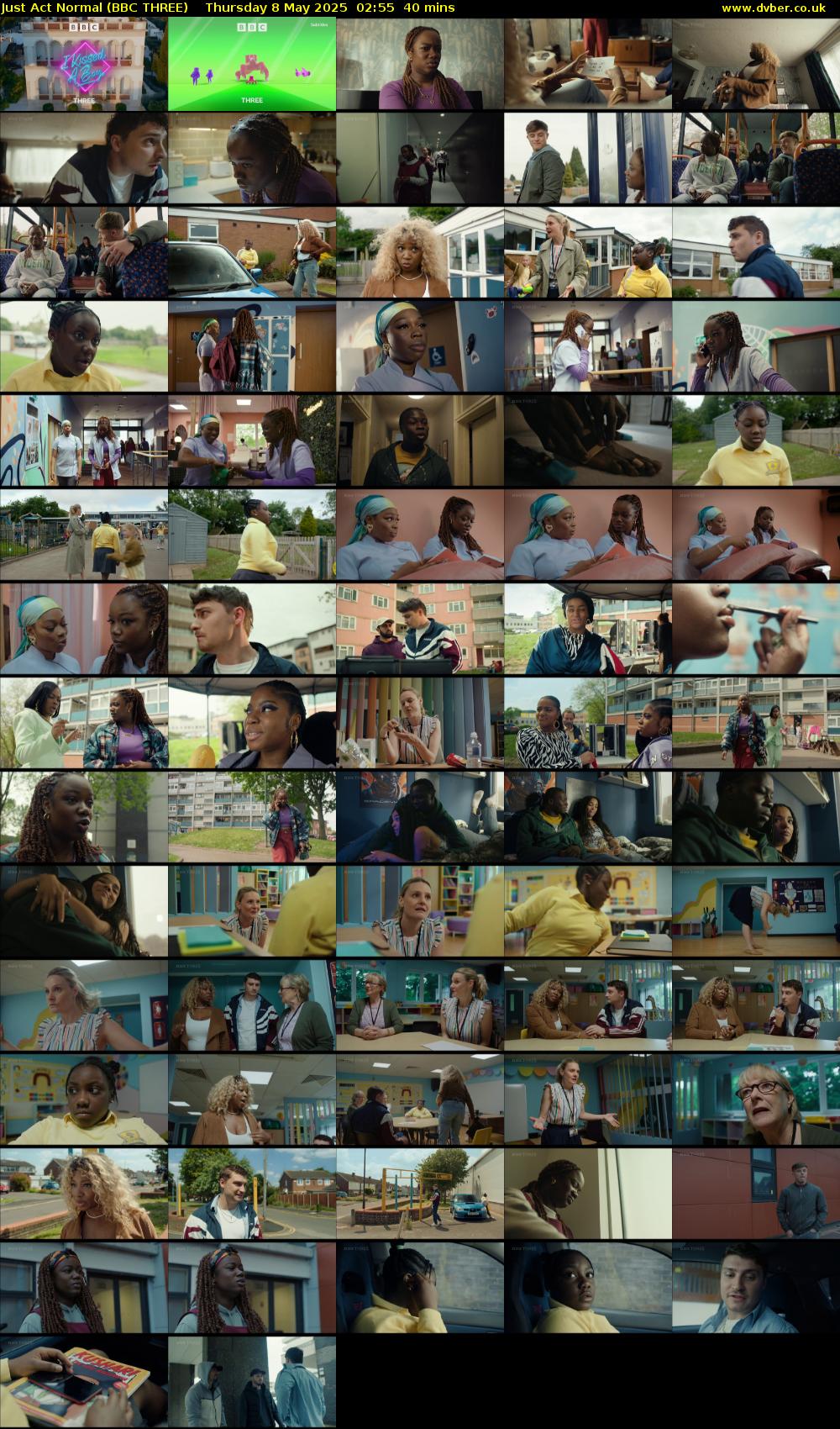 Just Act Normal (BBC THREE) Thursday 8 May 2025 02:55 - 03:35