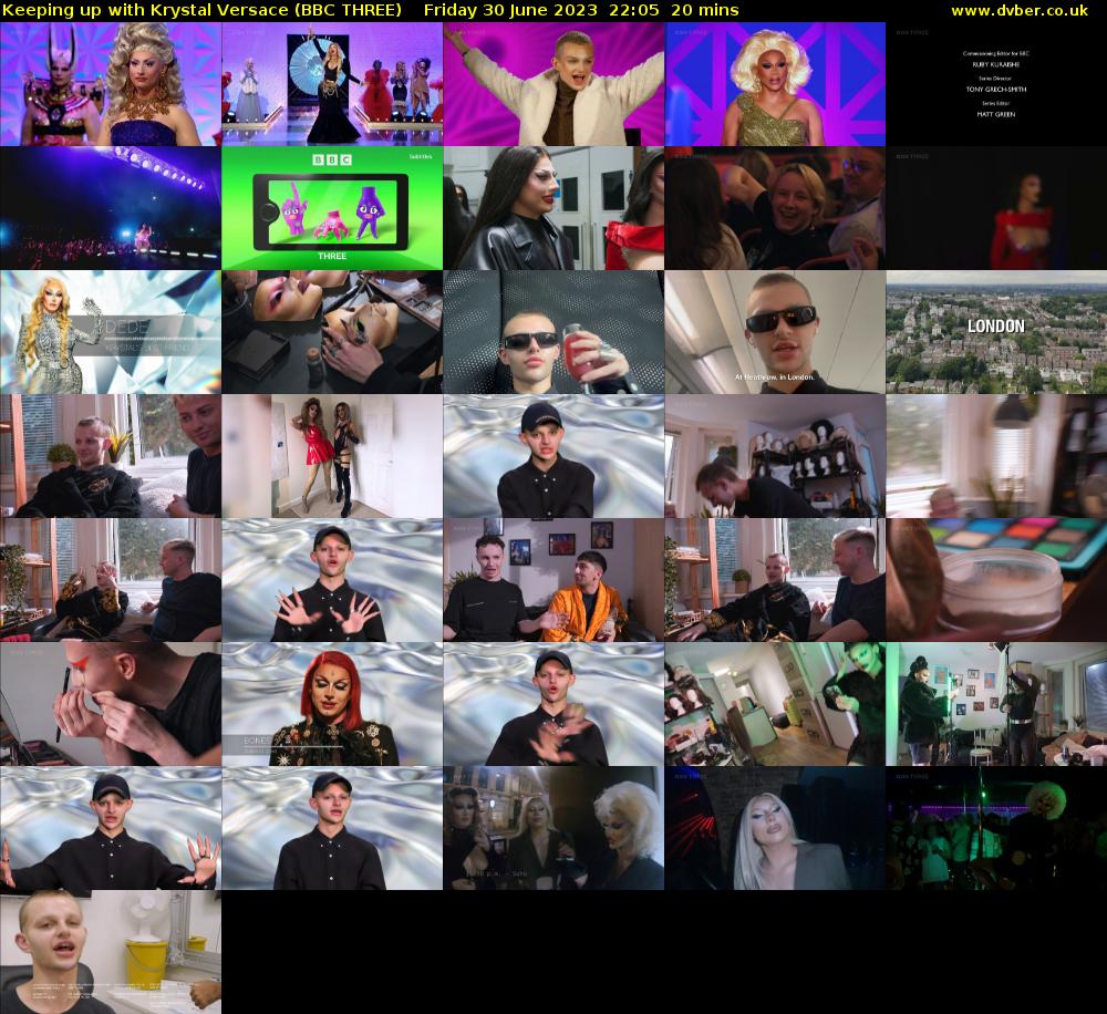 Keeping up with Krystal Versace (BBC THREE) Friday 30 June 2023 22:05 - 22:25