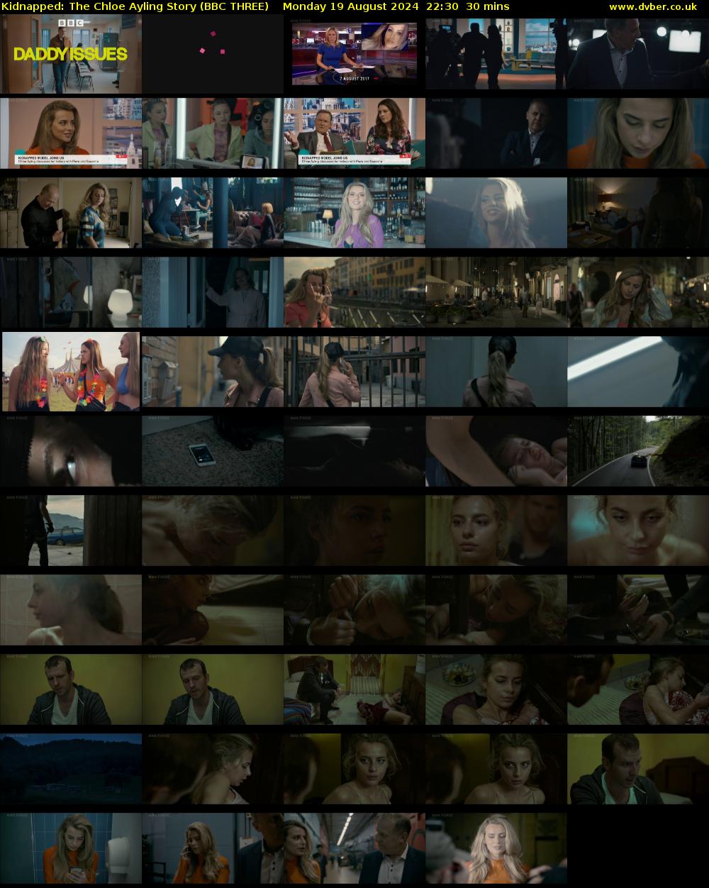 Kidnapped: The Chloe Ayling Story (BBC THREE) Monday 19 August 2024 22:30 - 23:00