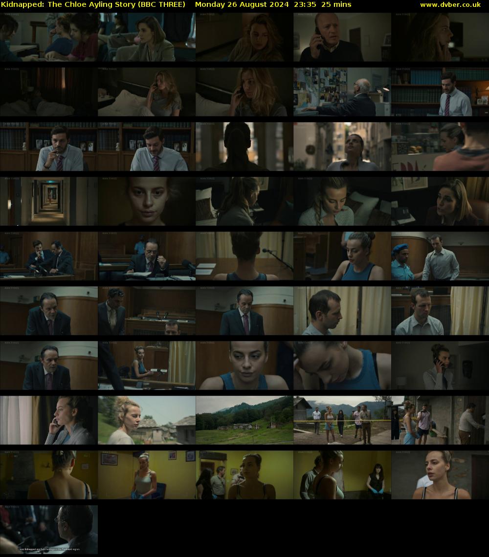 Kidnapped: The Chloe Ayling Story (BBC THREE) Monday 26 August 2024 23:35 - 00:00